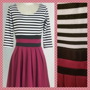 Modcloth "Literary Luncheon Dress" in berry